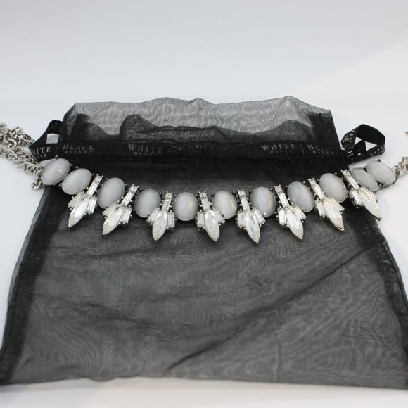 WH/BM Cat-Eye Crystal Spike Short Necklace - Picture 14 of 14